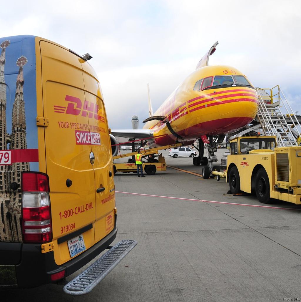 DHL aircraft, vehicles and logistics infrastructure demonstrating distinctive global brand identity.