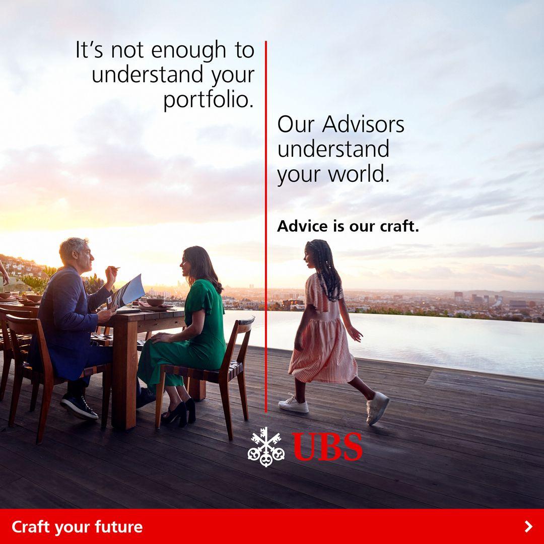 UBS Banking is our craft campaign demonstrating distinctive financial services brand positioning.