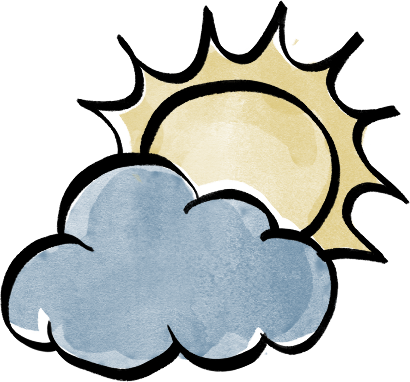 A sun and a cloud icon.