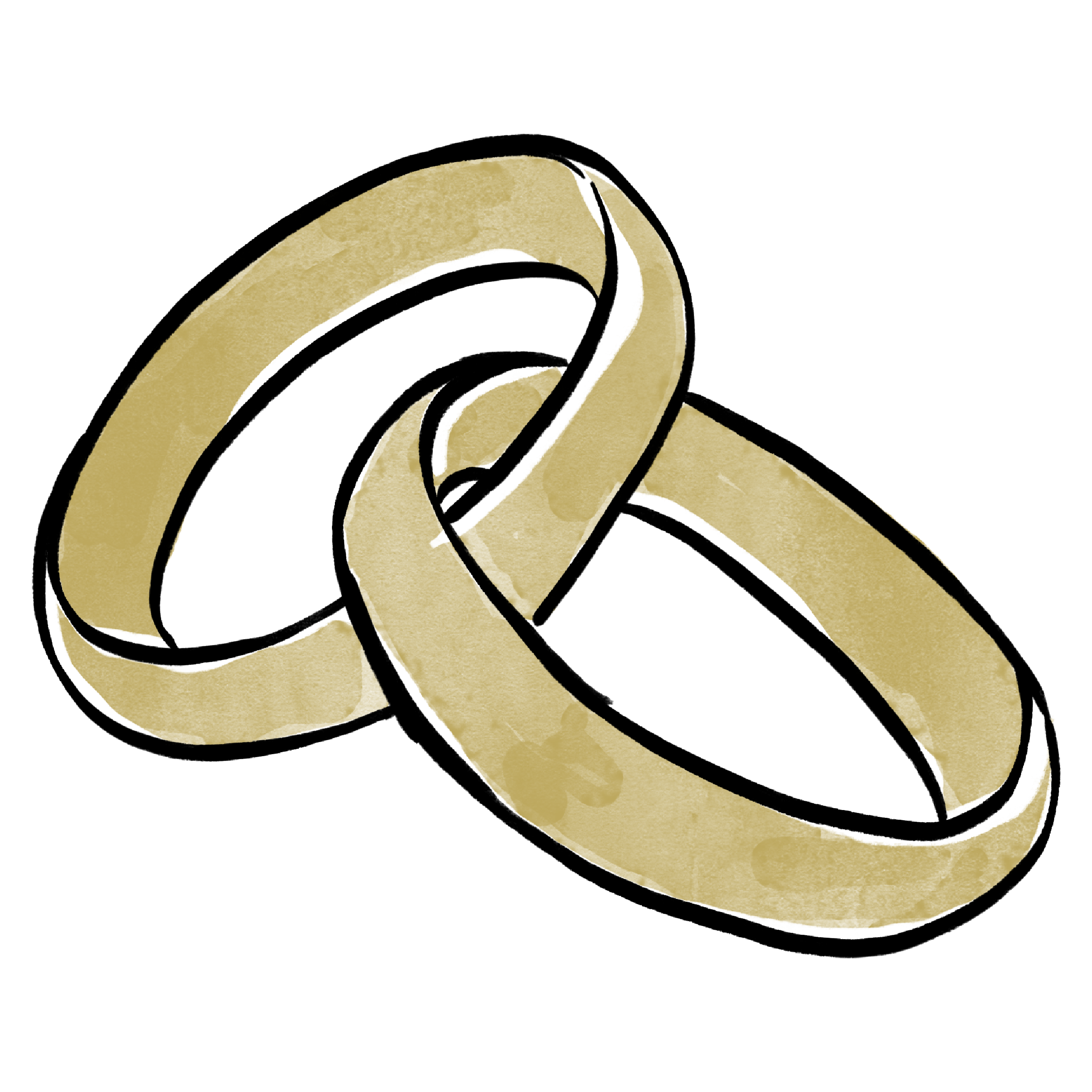 An icon of wedding bands.