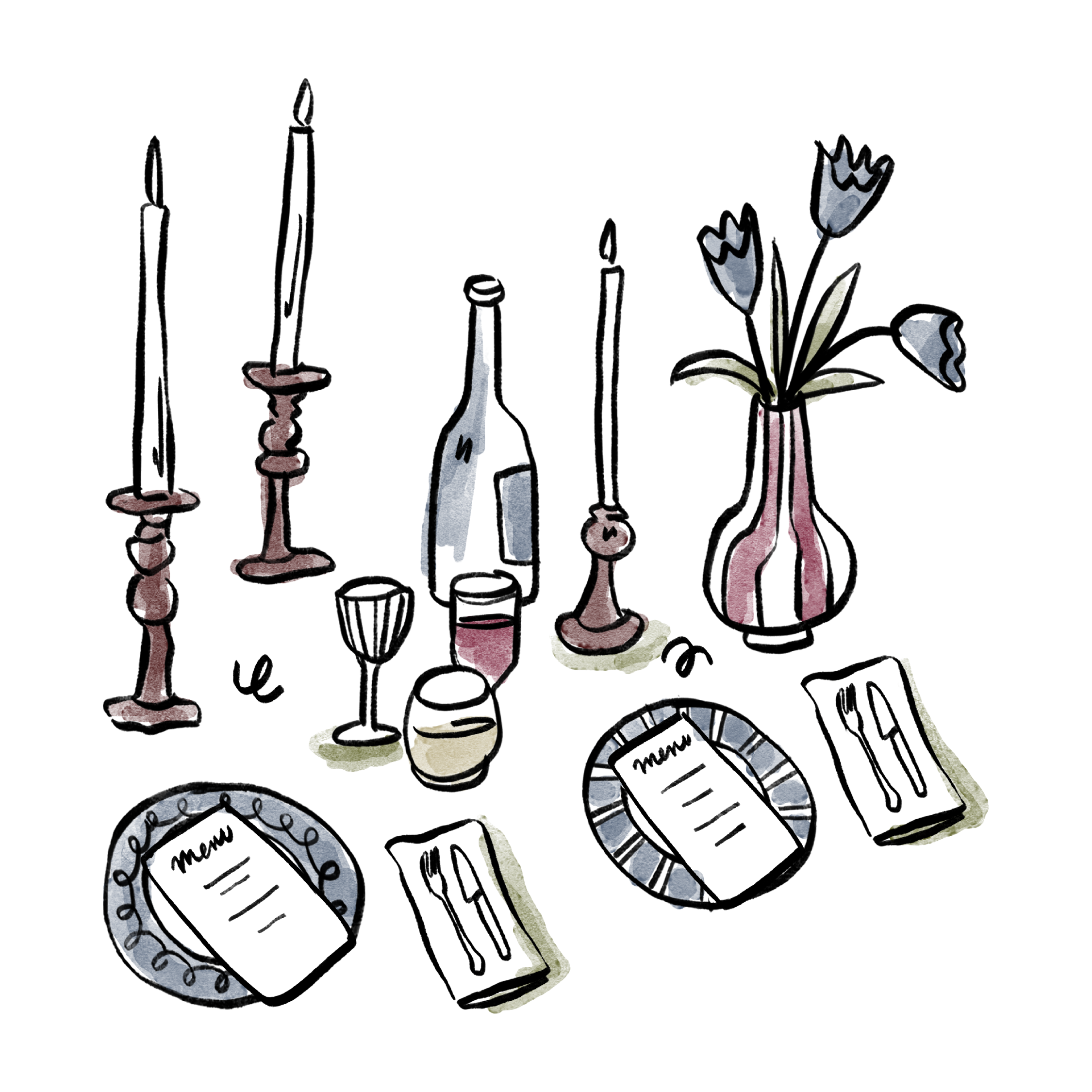 An illustration of late lunch. 