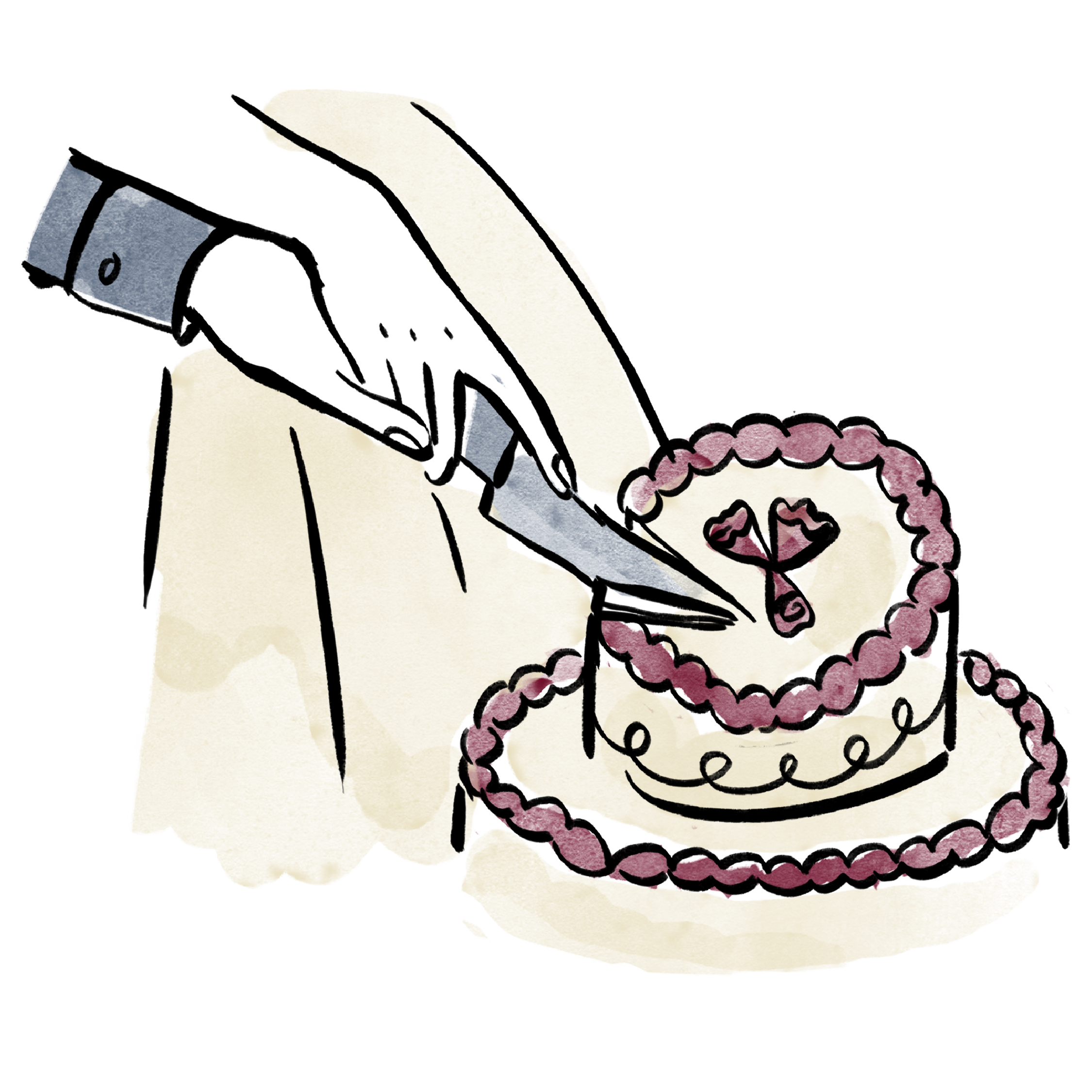An illustration of cake cutting.