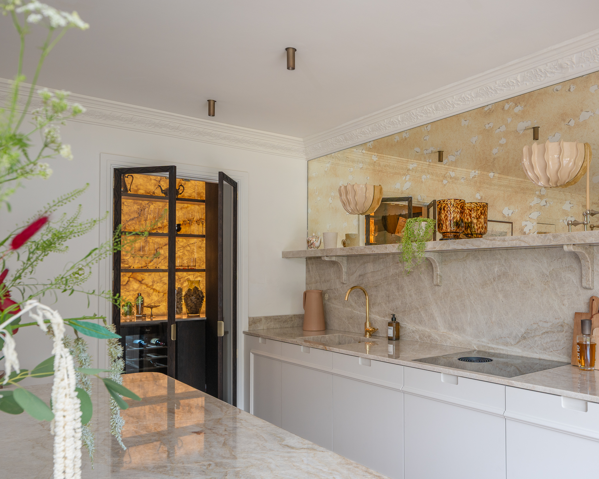 At Home project by Opus Interior Design, a layered contemporary-classical family interior