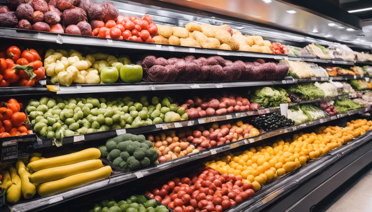 Fresh green produce in crate
