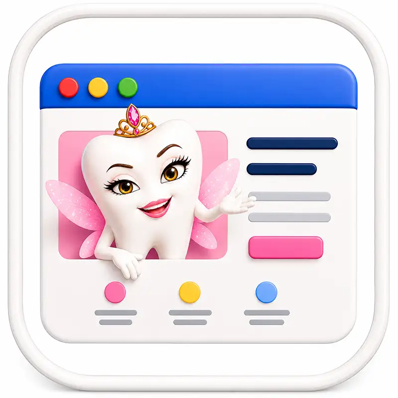 Brand character on a website, representing website presence