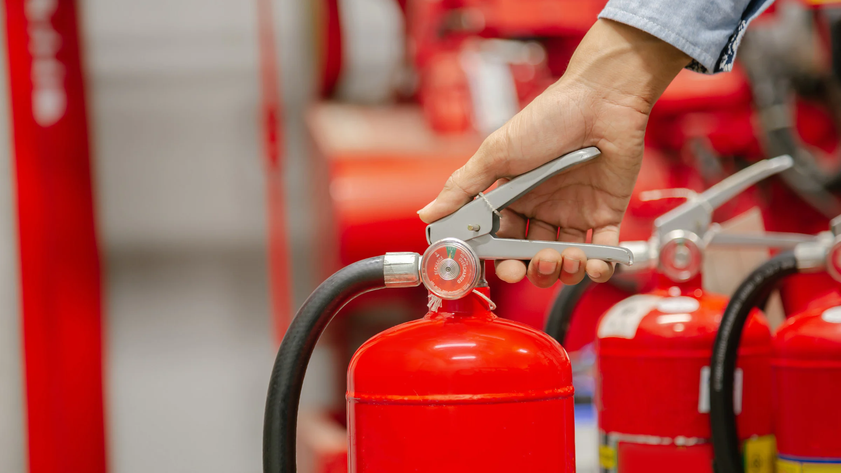 A fire extinguisher pressure guage. 
