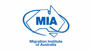 Logo of Migration Institute of Australia with MIA initials inside an outline of Australia.