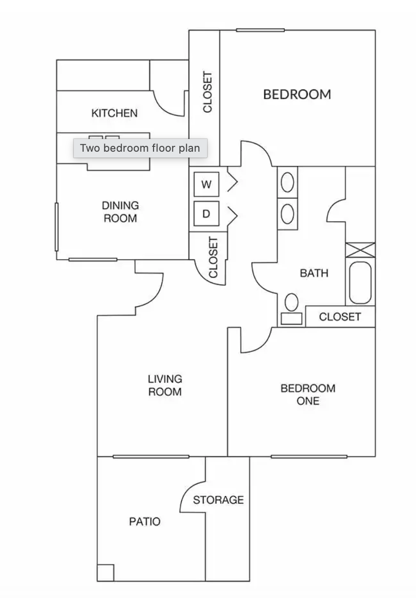 2x1 floor plan