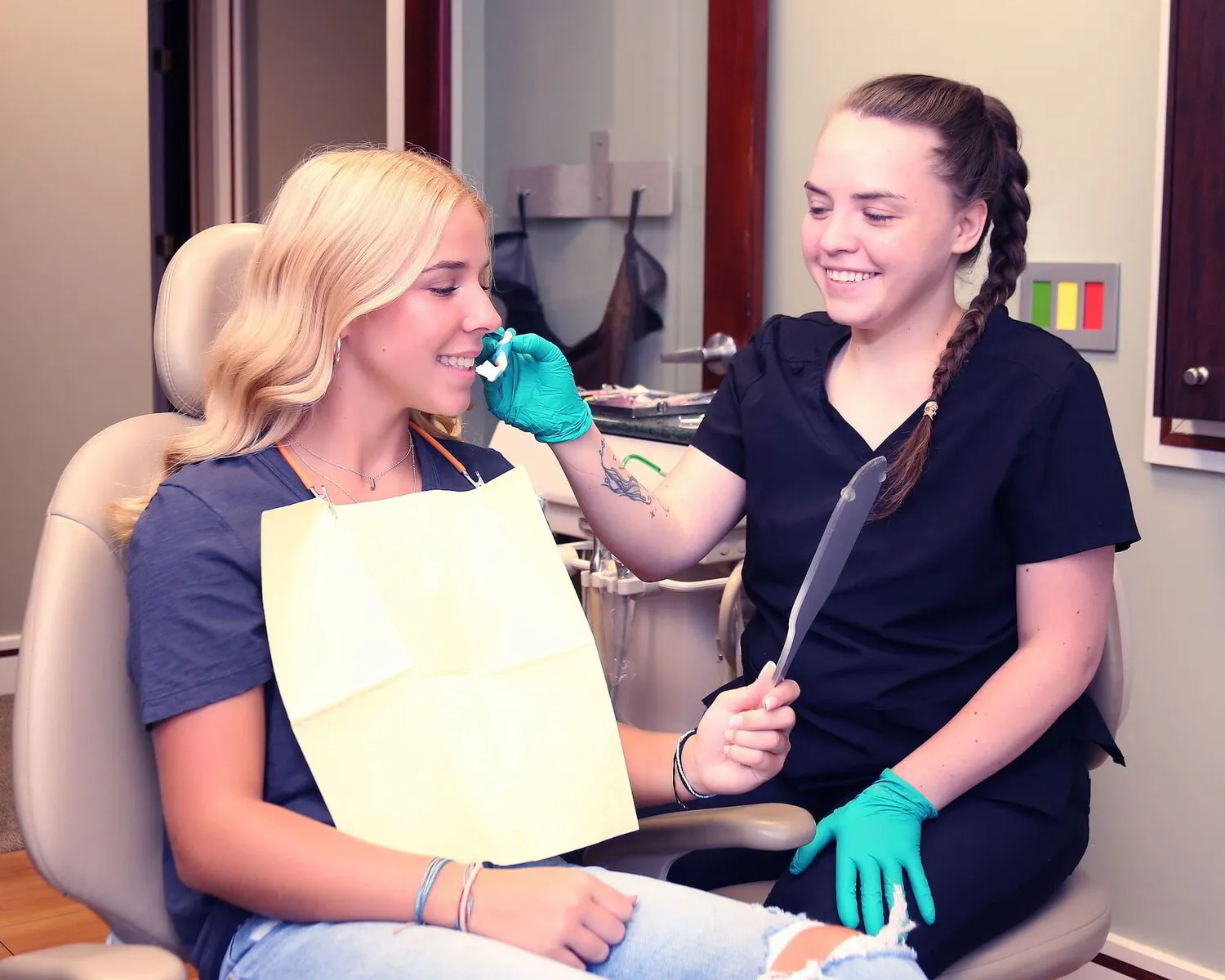 Doctor examining patient