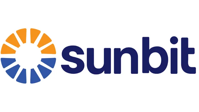 Sunbit blue logo with icon