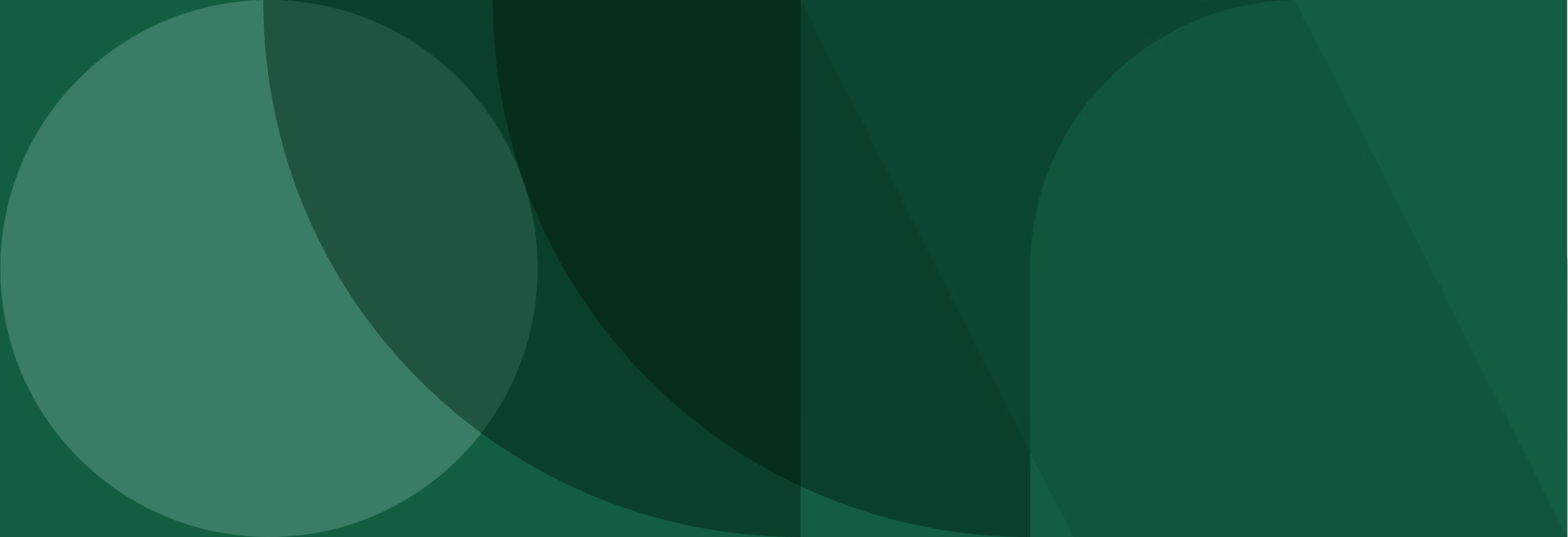 Abstract green background with overlapping large semi-transparent circles and shapes creating a layered pattern.