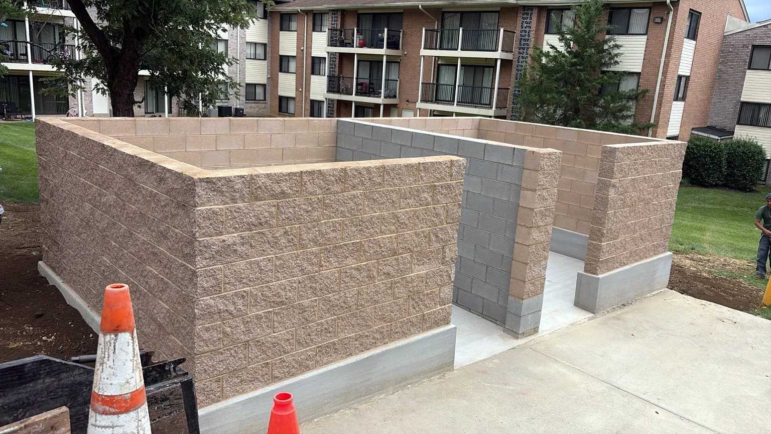 CES Construction CMU block wall work