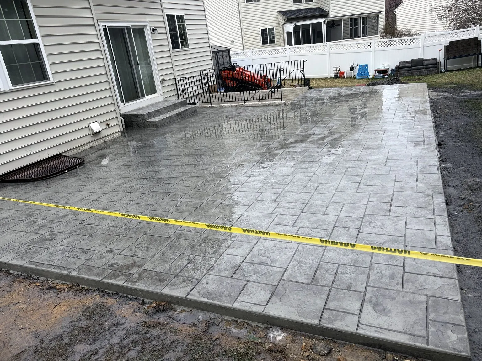 Concrete patio completed by CES Construction