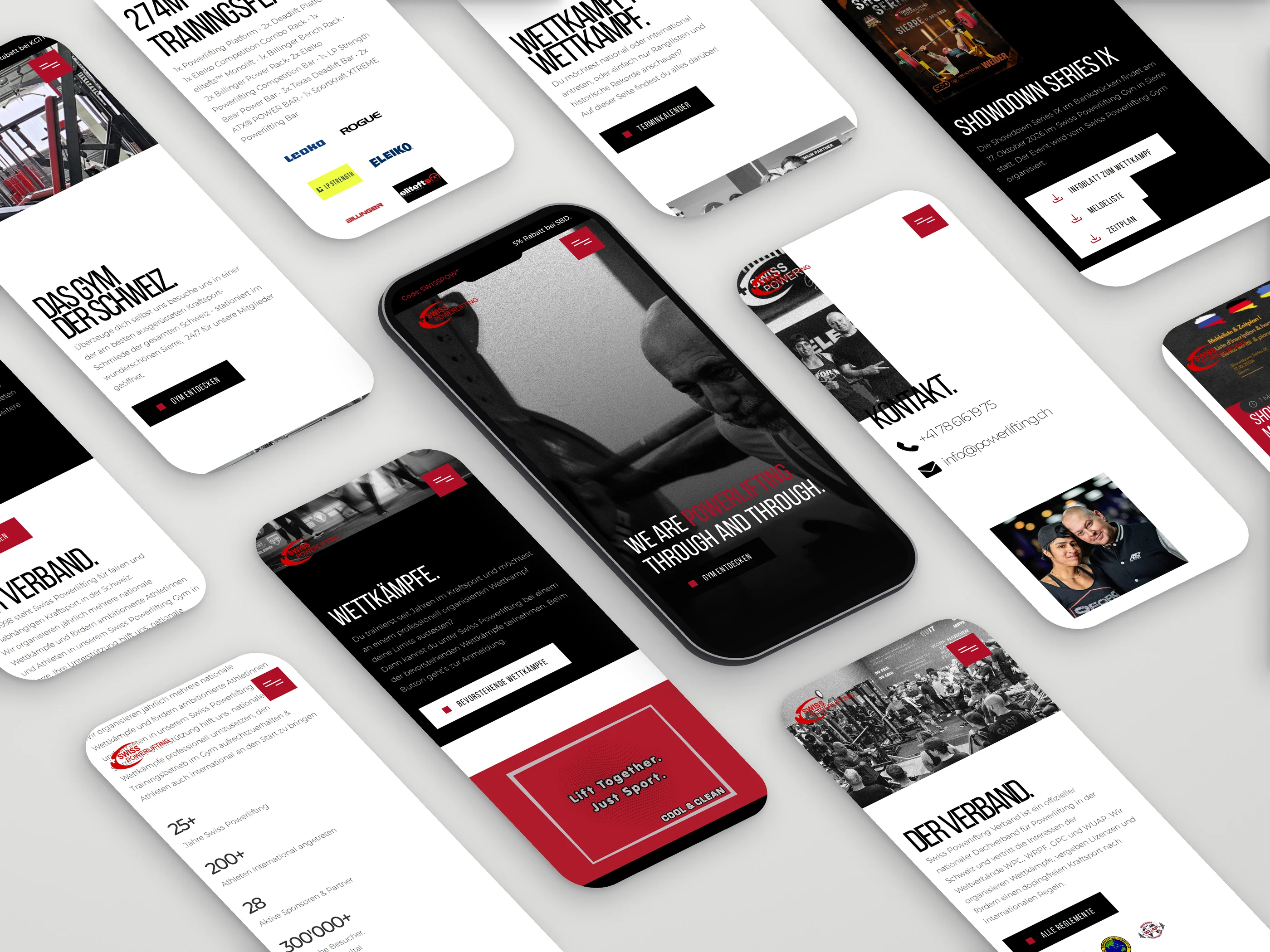 Swiss Powerlifting Website Mobile Ansichten