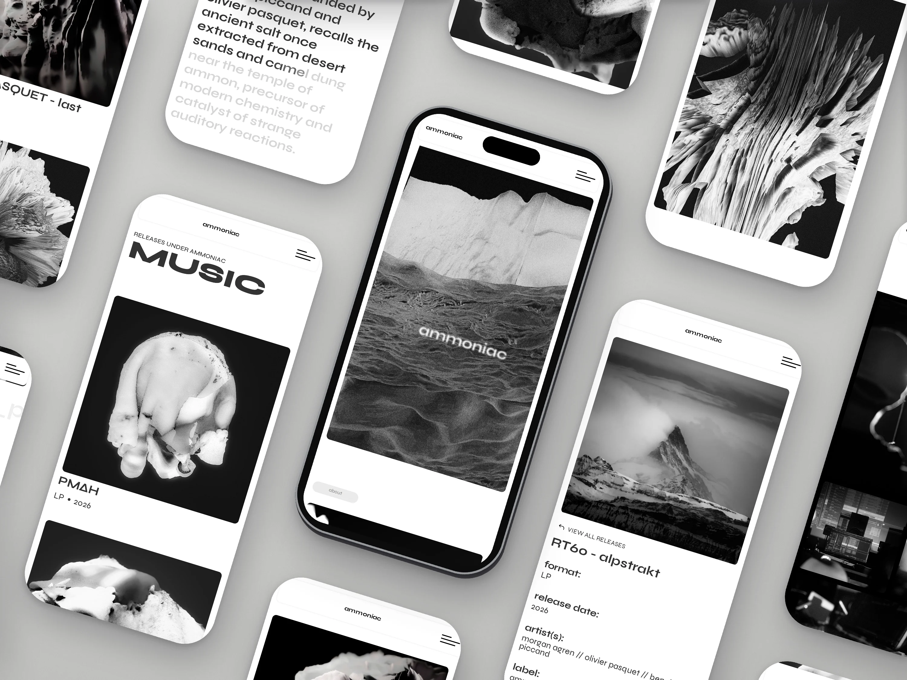 ammoniac Website Mobile Ansichten