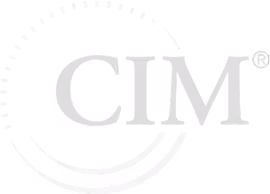 CIM logo with letters inside a circular design.