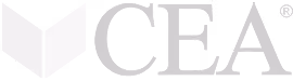 CEA logo with a stylized geometric shape followed by the letters C E A.