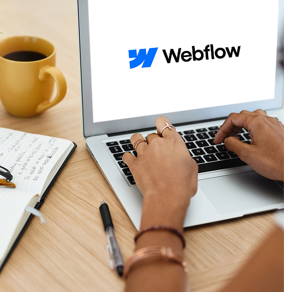 Screenshot of a custom Webflow website build