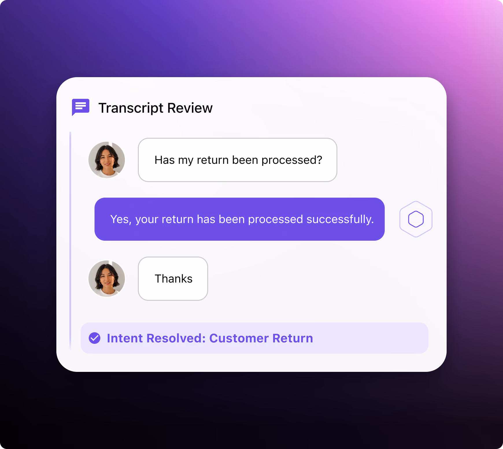 Transcript review