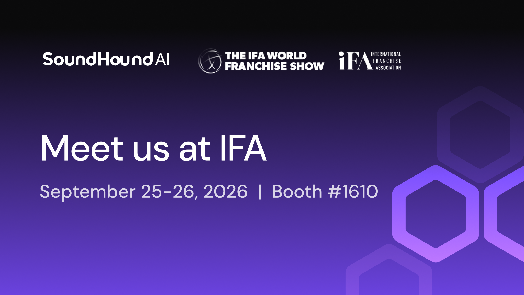 Meet us at IFA World Franchise Show