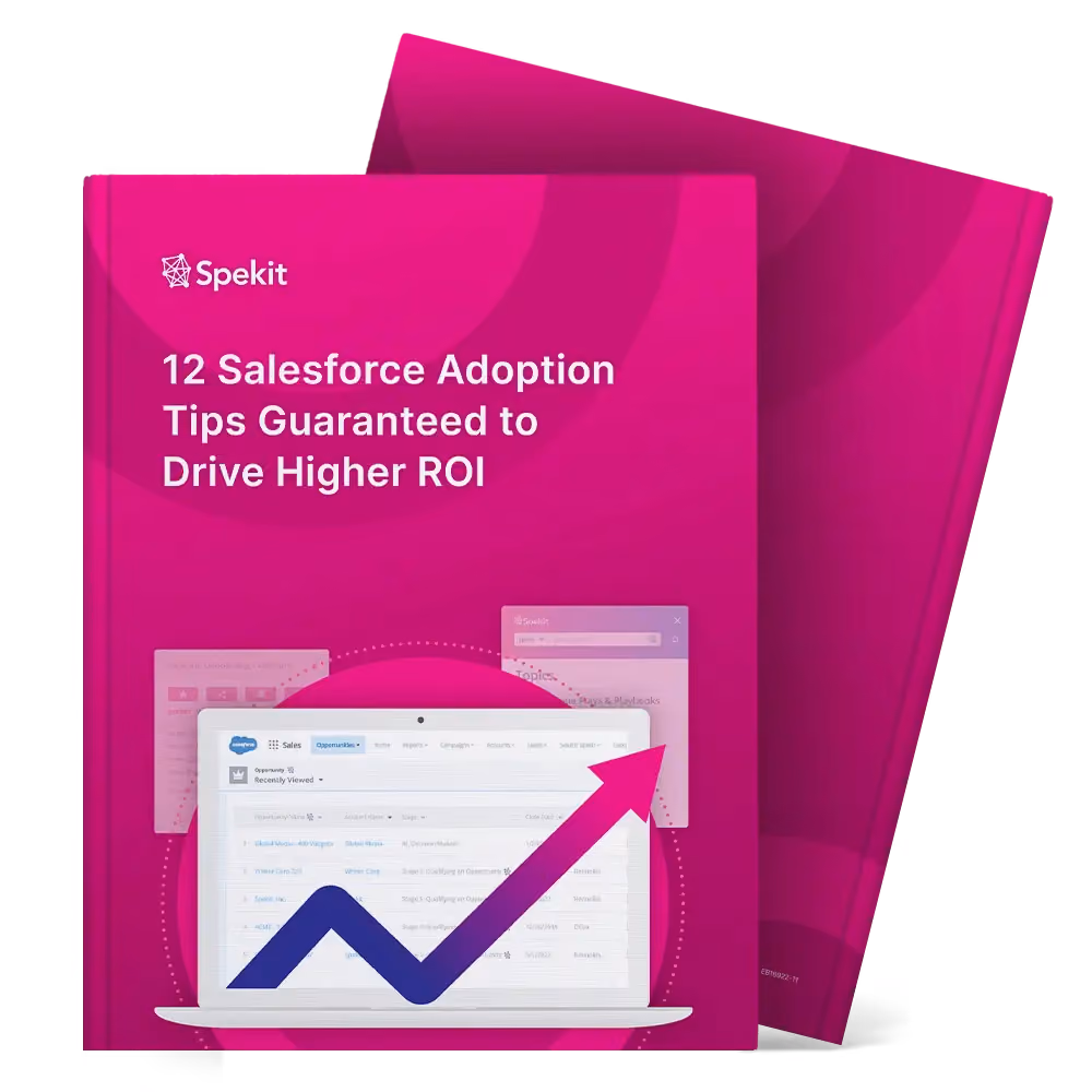 Cover of the 12 Salesforce Adoption Tips Guaranteed to Drive Higher ROI eBook