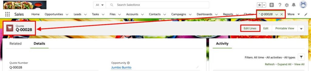 Salesforce CPQ Quote Line Editor