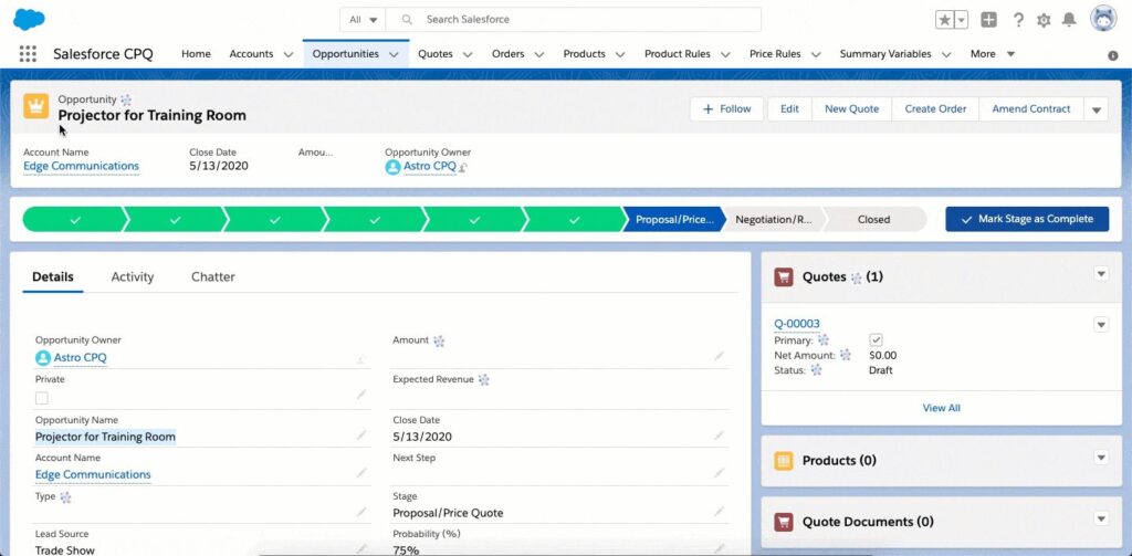 How to create and manage quotes in Salesforce CPQ