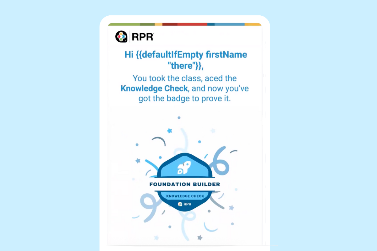 Badges and notifications set up through Appcues.