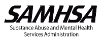 Logo of SAMHSA with the text 'Substance Abuse and Mental Health Services Administration' beneath the acronym.