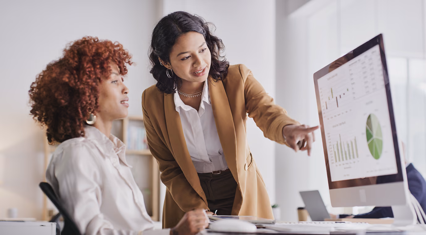 Two Business Women Discussing a Waste Audit