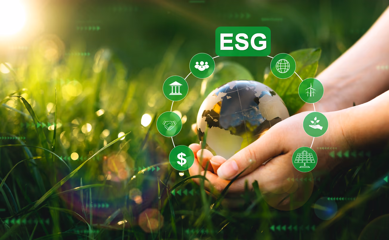 Globe illustration representing the environmental benefits of ESG programs