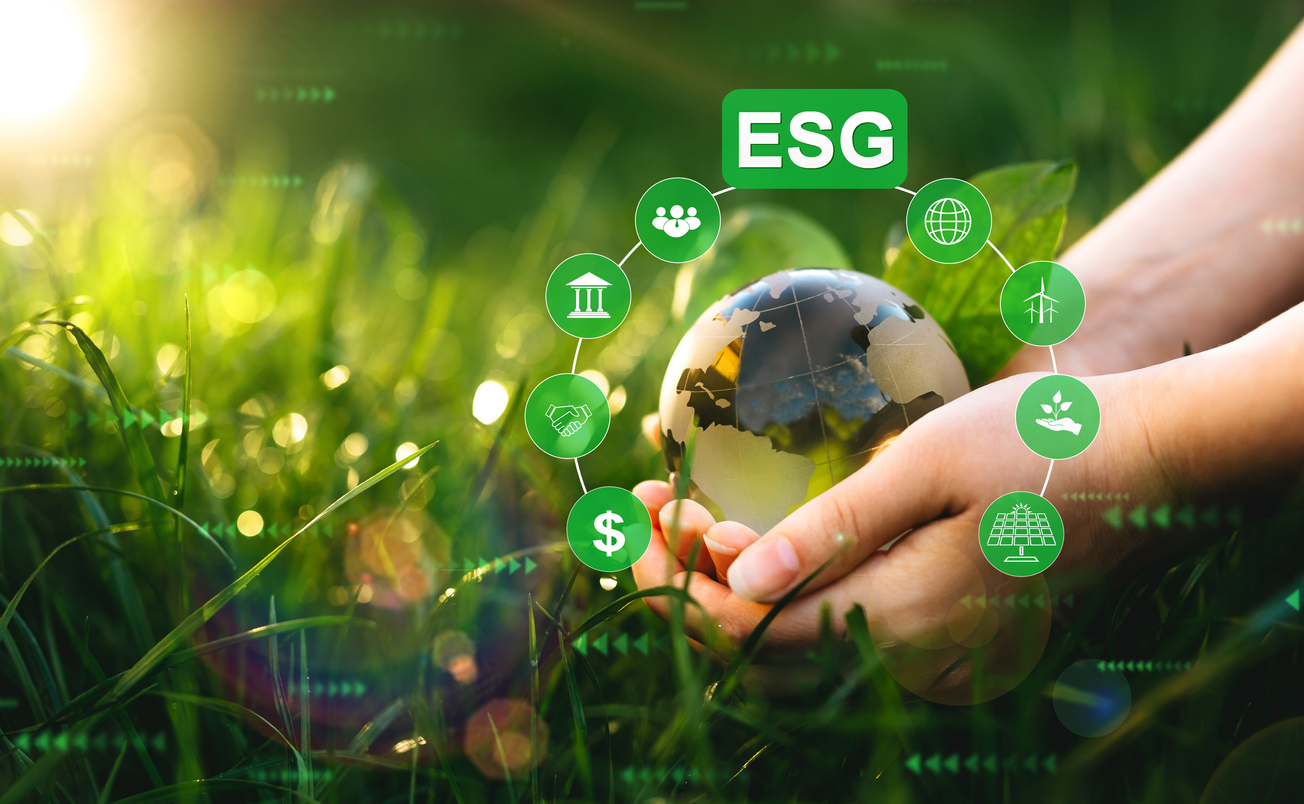 Globe illustration representing the environmental benefits of ESG programs