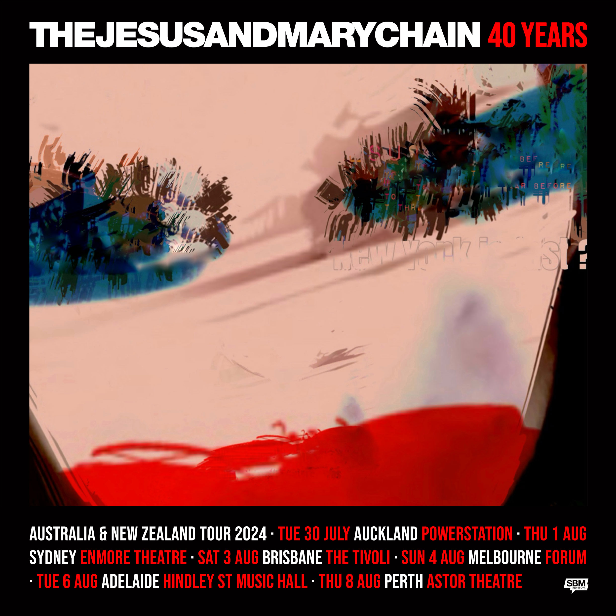 The Jesus and Mary Chain tour poster