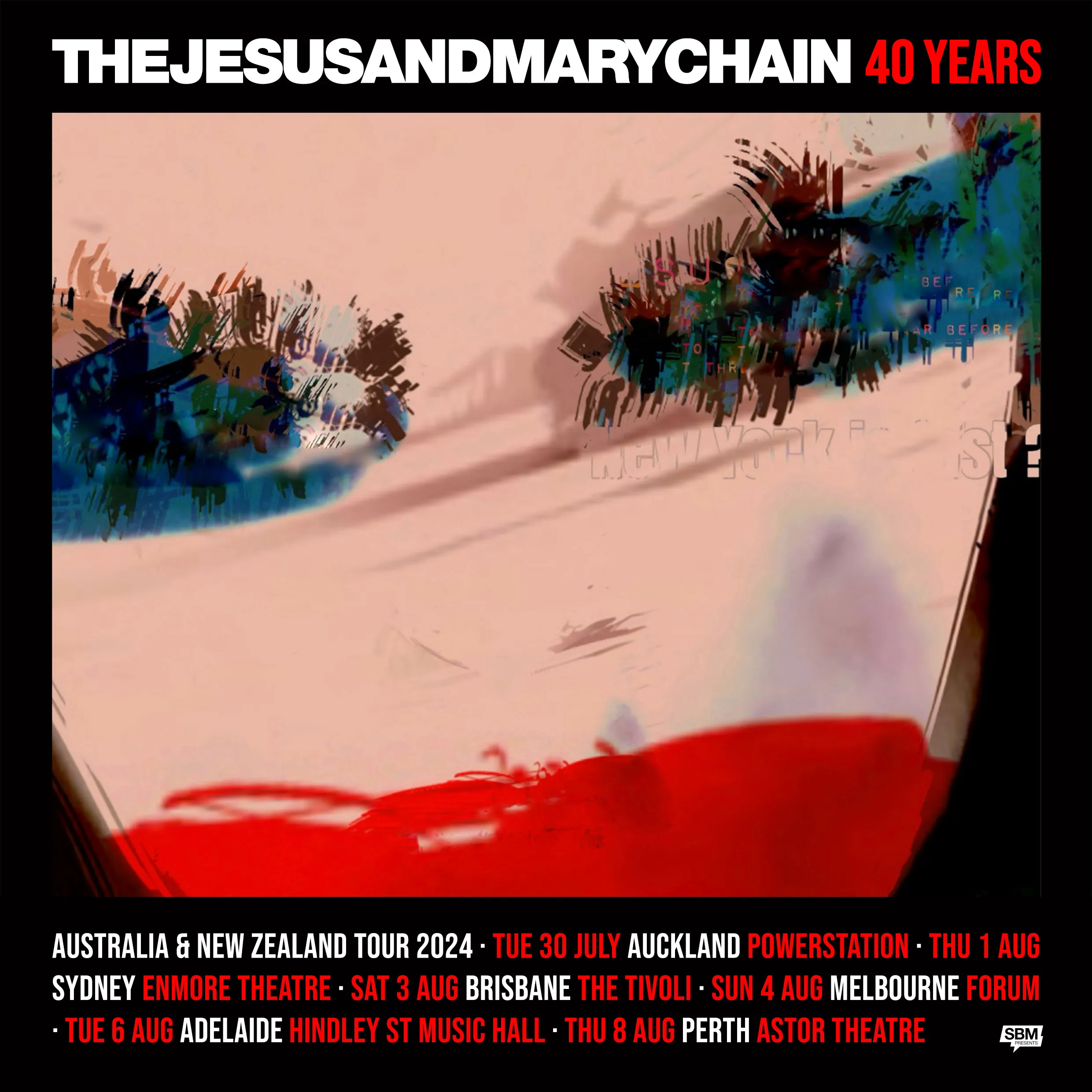 The Jesus and Mary Chain tour poster