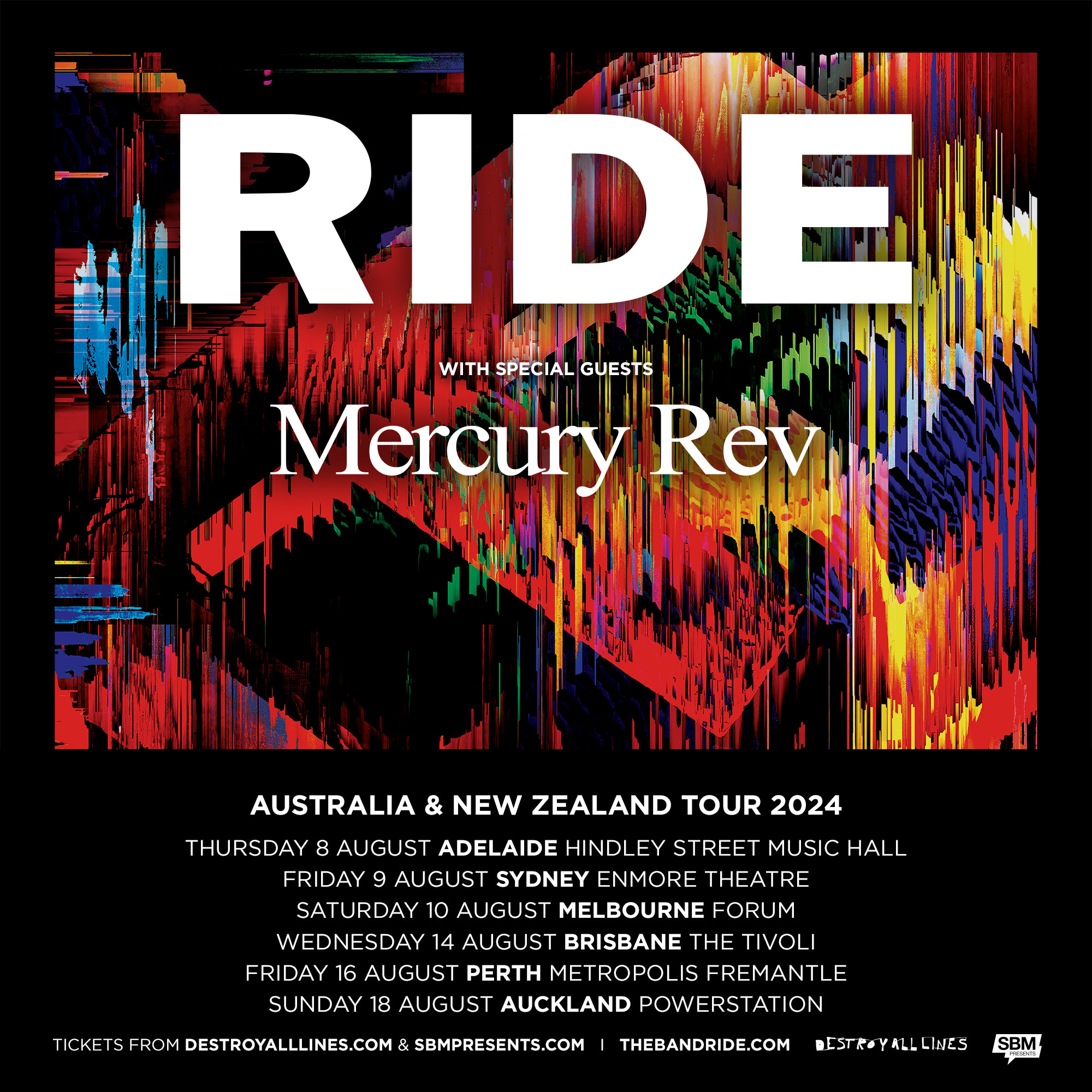 RIDE tour poster