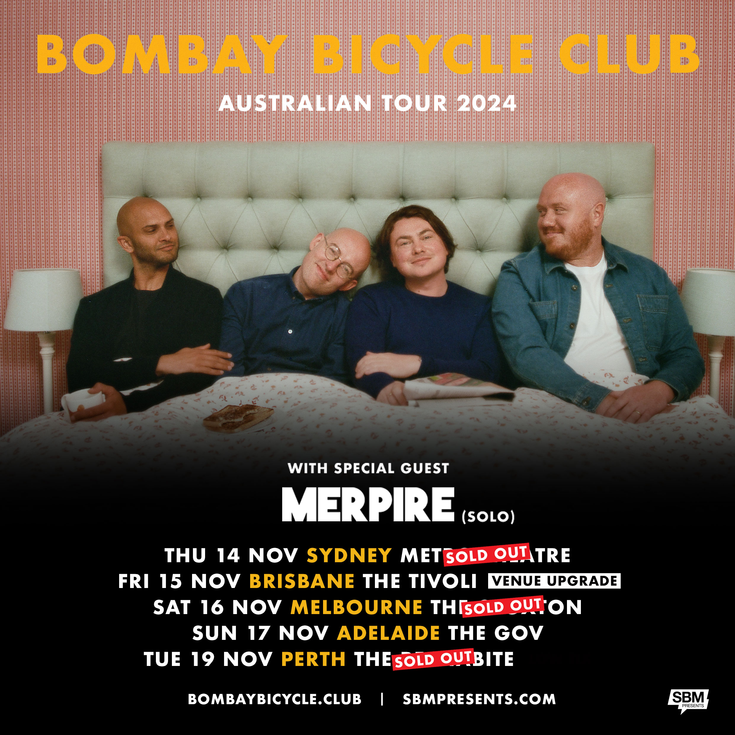 Bombay Bicycle Club tour poster