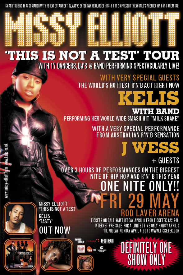 Missy Elliot tour poster