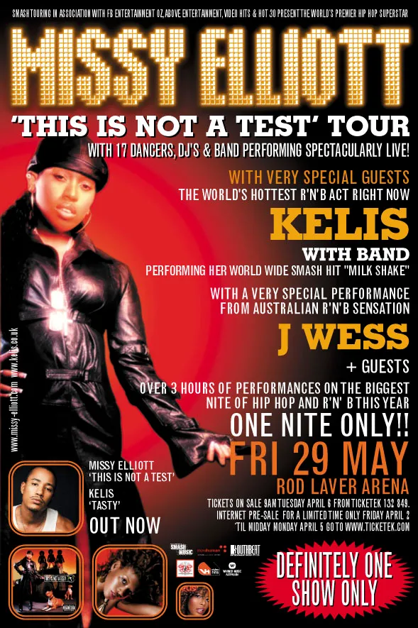 Missy Elliot tour poster