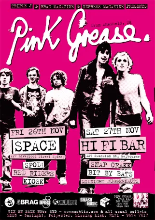 Pink Grease tour poster