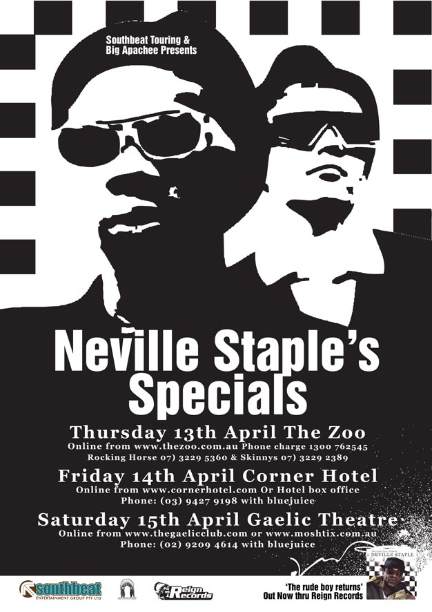 Neville Staple’s Specials tour poster
