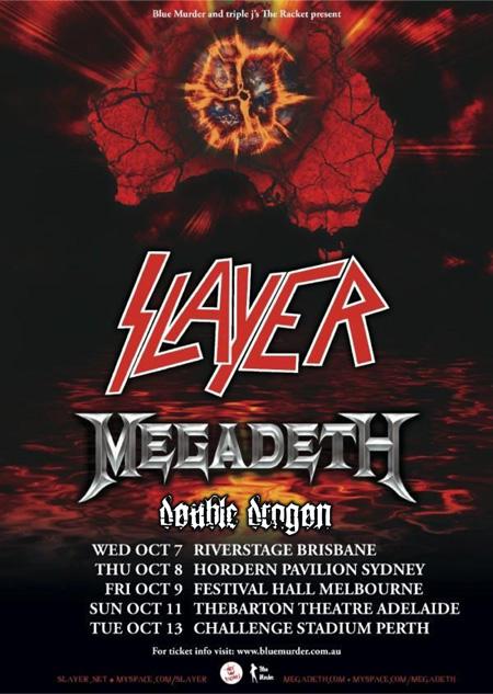 Slayer and Megadeath tour poster