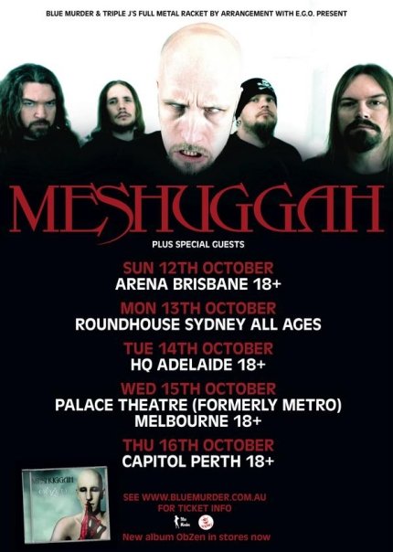 Meshuggah tour poster