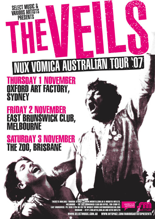 The Veils tour poster