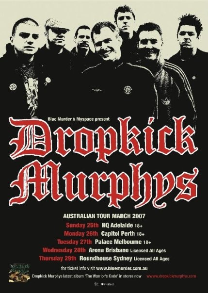 Dropkick Murphys tour poster