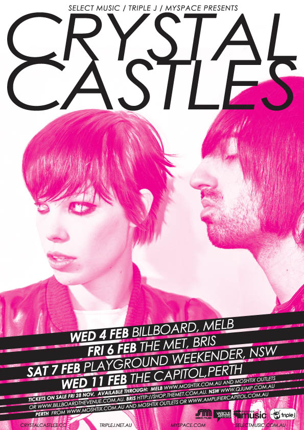 Crystal Castles tour poster