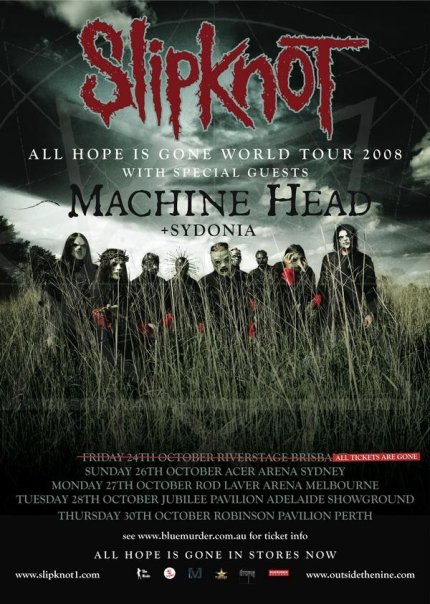 Slipknot tour poster