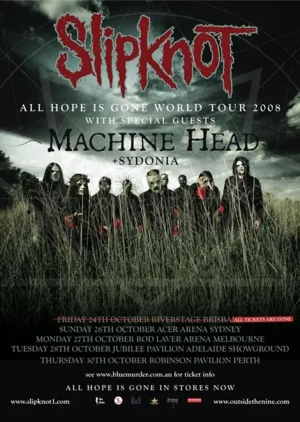 Slipknot tour poster