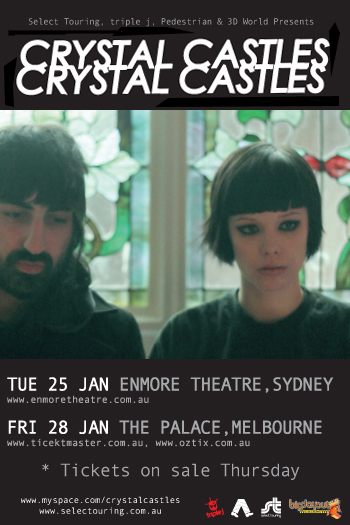 Crystal Castles tour poster