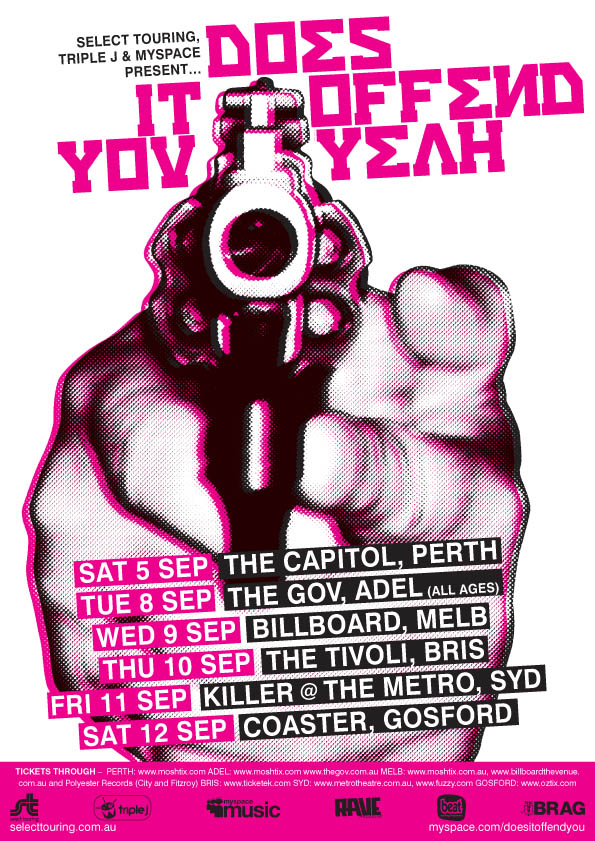 Does It Offend You Yeah? tour poster