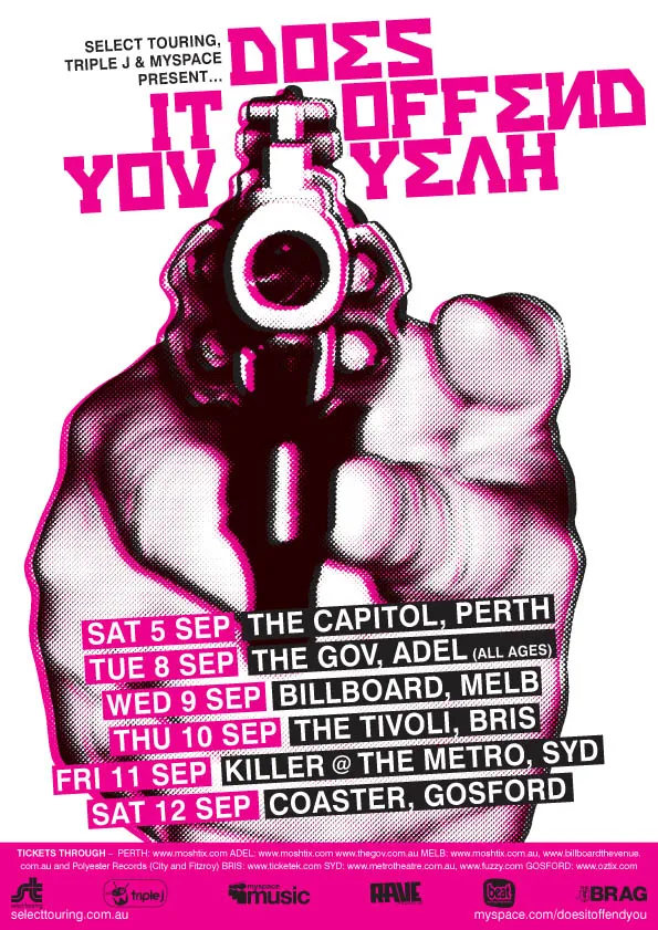 Does It Offend You Yeah? tour poster